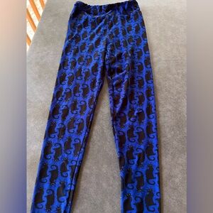 Lularoe Halloween Black Cat Leggings. OS